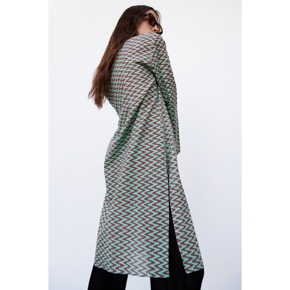 Zara Retro Printed Tie Front Tunic Coverup - Picture 12 of 12